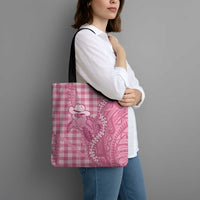 Pink Hawaii Palaka Cowboy Turtle Tote Bag Hawaiian Paniolo Puakenikeni Maile Lei - Polynesian Pride