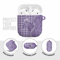 Purple Hawaii Palaka Cowboy Turtle AirPods Case Hawaiian Paniolo Puakenikeni Maile Lei - Polynesian Pride
