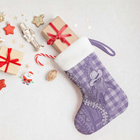 Purple Hawaii Palaka Cowboy Turtle Christmas Stocking Hawaiian Paniolo Puakenikeni Maile Lei - Polynesian Pride