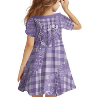 Purple Hawaii Palaka Cowboy Turtle Family Matching Puletasi and Hawaiian Shirt Hawaiian Paniolo Puakenikeni Maile Lei - Polynesian Pride