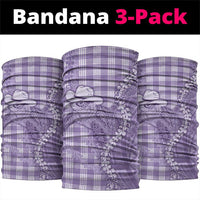 Purple Hawaii Palaka Cowboy Turtle Neck Gaiter Hawaiian Paniolo Puakenikeni Maile Lei - Polynesian Pride