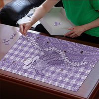 Purple Hawaii Palaka Cowboy Turtle Puzzle Hawaiian Paniolo Puakenikeni Maile Lei - Polynesian Pride