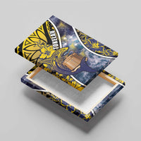 Tokelau Canvas Wall Art National Badge Waves Style