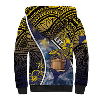 Personalised Tokelau Sherpa Hoodie National Badge Waves Style