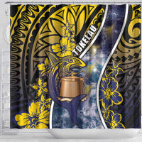 Tokelau Shower Curtain National Badge Waves Style