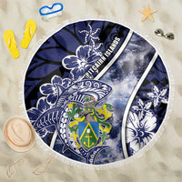 Pitcairn Islands Beach Blanket Coat Of Arms Waves Style
