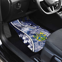 Pitcairn Islands Car Mats Coat Of Arms Waves Style DT05 - Polynesian Pride