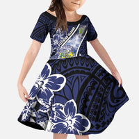 Personalised Pitcairn Islands Family Matching Tank Maxi Dress and Hawaiian Shirt Coat Of Arms Waves Style