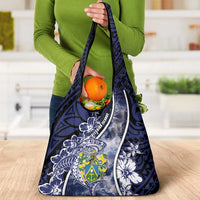 Pitcairn Islands Grocery Bag Coat Of Arms Waves Style DT05 - Polynesian Pride