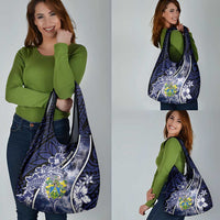 Pitcairn Islands Grocery Bag Coat Of Arms Waves Style DT05 - Polynesian Pride