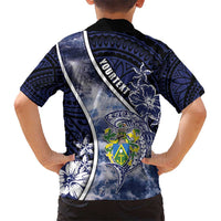 Personalised Pitcairn Islands Hawaiian Shirt Coat Of Arms Waves Style