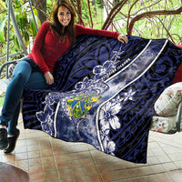 Pitcairn Islands Quilt Coat Of Arms Waves Style