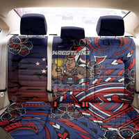 Samoa Wrestling Back Car Seat Cover Polynesian Warrior Funny Style - Polynesian Pride