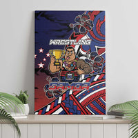 Samoa Wrestling Canvas Wall Art Polynesian Warrior Funny Style DT05 - Polynesian Pride