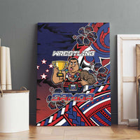Samoa Wrestling Canvas Wall Art Polynesian Warrior Funny Style DT05 - Polynesian Pride