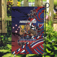 Samoa Wrestling Garden Flag Polynesian Warrior Funny Style - Polynesian Pride