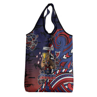 Samoa Wrestling Grocery Bag Polynesian Warrior Funny Style - Polynesian Pride