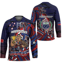 Personalised Samoa Wrestling Hockey Jersey Polynesian Warrior Funny Style DT05 - Polynesian Pride