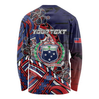 Personalised Samoa Wrestling Long Sleeve Shirt Polynesian Warrior Funny Style DT05 - Polynesian Pride