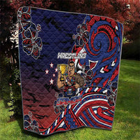 Samoa Wrestling Quilt Polynesian Warrior Funny Style - Polynesian Pride