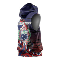 Personalised Samoa Wrestling Sleeveless Hoodie Polynesian Warrior Funny Style DT05 - Polynesian Pride