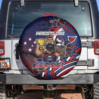 Samoa Wrestling Spare Tire Cover Polynesian Warrior Funny Style - Polynesian Pride