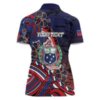 Personalised Samoa Wrestling Women Polo Shirt Polynesian Warrior Funny Style DT05 - Polynesian Pride