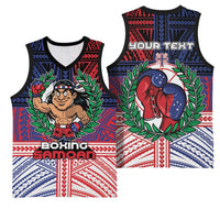 Personalised Samoa Boxing Basketball Jersey Samoan Boxer Funny Style DT05 - Polynesian Pride