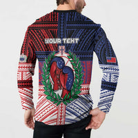 Personalised Samoa Boxing Button Sweatshirt Samoan Boxer Funny Style DT05 - Polynesian Pride