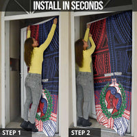 Personalised Samoa Boxing Door Cover Samoan Boxer Funny Style - Polynesian Pride