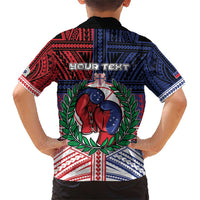 Personalised Samoa Boxing Family Matching Short Sleeve Bodycon Dress and Hawaiian Shirt Samoan Boxer Funny Style - Polynesian Pride