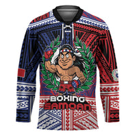 Personalised Samoa Boxing Hockey Jersey Samoan Boxer Funny Style DT05 Unisex Red - Polynesian Pride