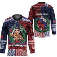 Personalised Samoa Boxing Hockey Jersey Samoan Boxer Funny Style DT05 - Polynesian Pride