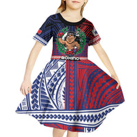Personalised Samoa Boxing Kid Short Sleeve Dress Samoan Boxer Funny Style DT05 - Polynesian Pride