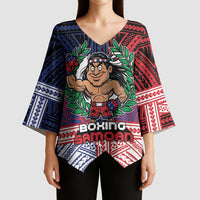 Personalised Samoa Boxing Kimono Sleeve Blouse Samoan Boxer Funny Style DT05 - Polynesian Pride