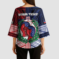 Personalised Samoa Boxing Kimono Sleeve Blouse Samoan Boxer Funny Style DT05 - Polynesian Pride