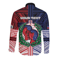 Personalised Samoa Boxing Long Sleeve Button Shirt Samoan Boxer Funny Style DT05 - Polynesian Pride