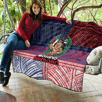 Samoa Boxing Quilt Samoan Boxer Funny Style - Polynesian Pride