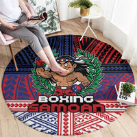 Samoa Boxing Round Carpet Samoan Boxer Funny Style - Polynesian Pride