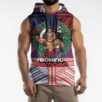 Personalised Samoa Boxing Sleeveless Hoodie Samoan Boxer Funny Style DT05 - Polynesian Pride
