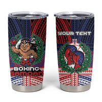Personalised Samoa Boxing Tumbler Cup Samoan Boxer Funny Style DT05 Red - Polynesian Pride