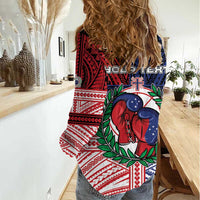 Personalised Samoa Boxing Women Casual Shirt Samoan Boxer Funny Style - Polynesian Pride