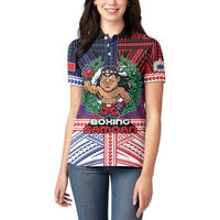Personalised Samoa Boxing Women Polo Shirt Samoan Boxer Funny Style DT05 - Polynesian Pride