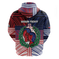 Personalised Samoa Boxing Zip Hoodie Samoan Boxer Funny Style DT05 - Polynesian Pride