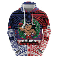 Personalised Samoa Boxing Zip Hoodie Samoan Boxer Funny Style DT05 - Polynesian Pride