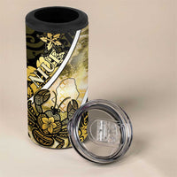 Personalised Niue 4 in 1 Can Cooler Tumbler Niuean Crab Waves Style DT05 - Polynesian Pride