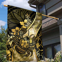 Niue Garden Flag Niuean Crab Waves Style