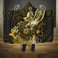 Niue Hooded Blanket Niuean Crab Waves Style DT05 - Polynesian Pride