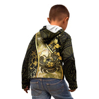 Personalised Niue Kid Hoodie Niuean Crab Waves Style