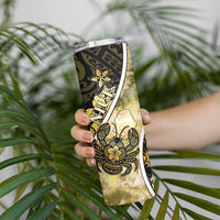 Personalised Niue Skinny Tumbler Niuean Crab Waves Style